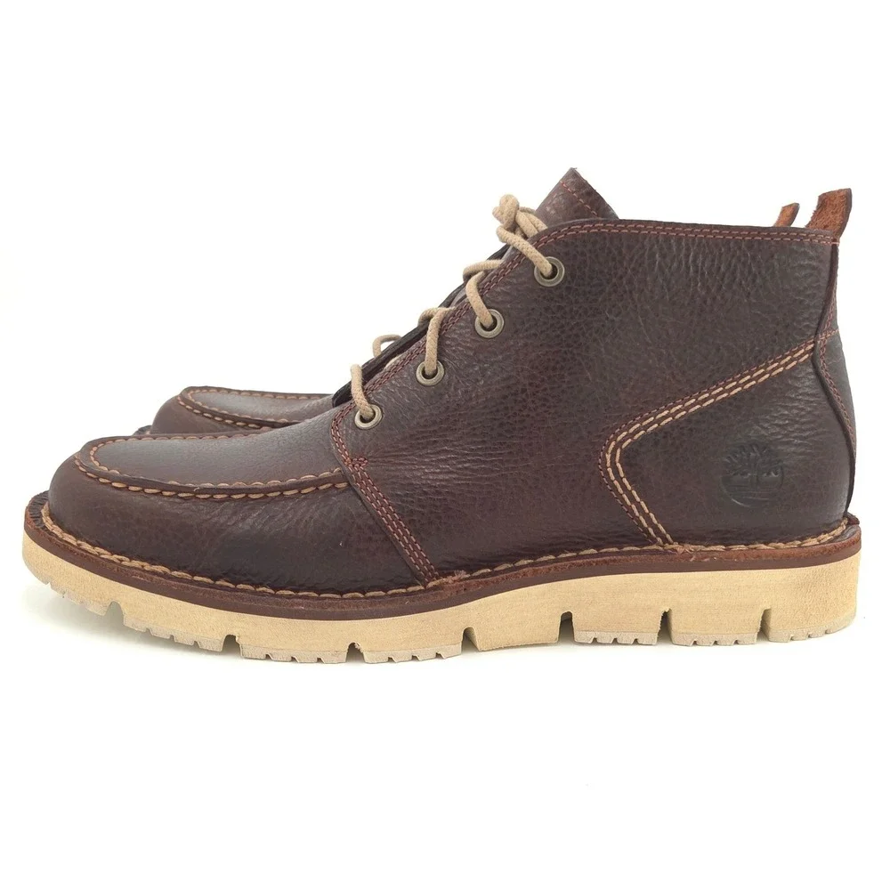 Timberland Westmore Chukka Boots Mens 8 Brown Leather Moc-toe TB0A1JTW245 NEW